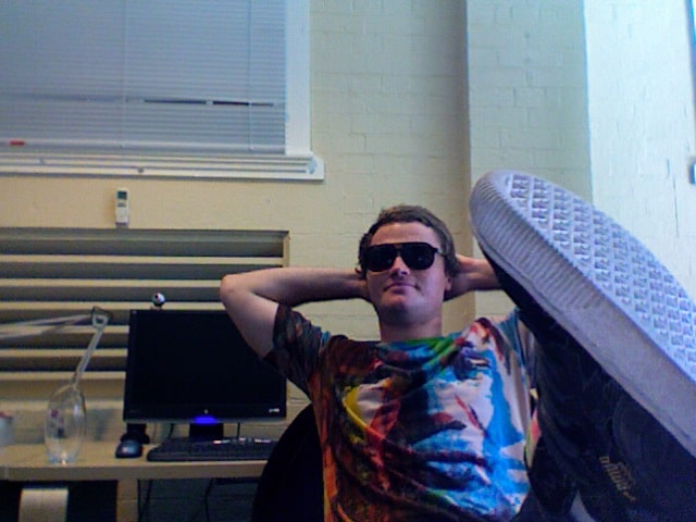 Me Relaxing at work